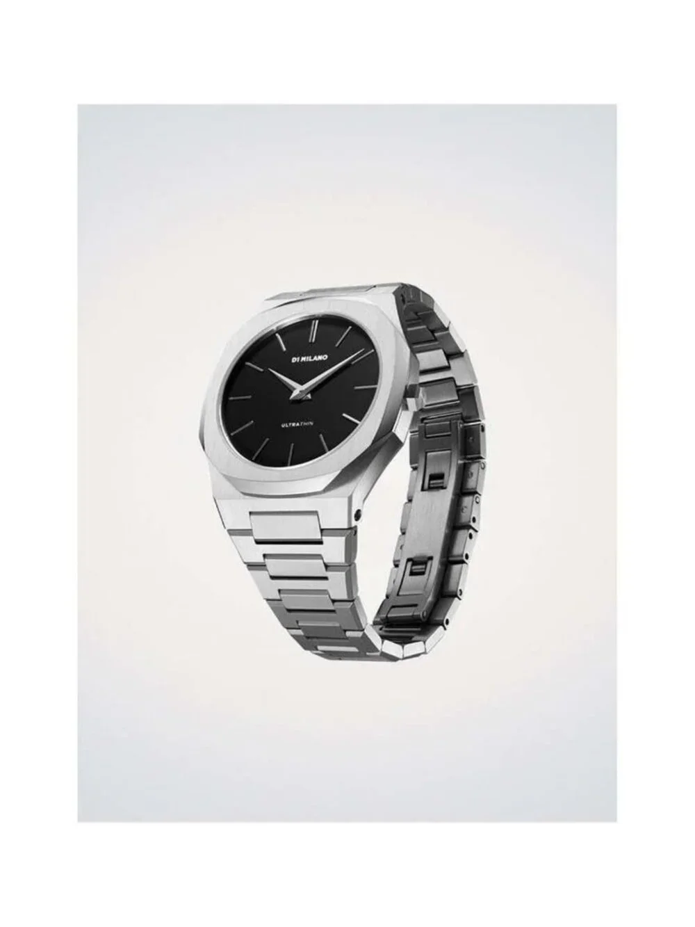 NWT D1 Milano Core Quartz Black Dial Men's Watch